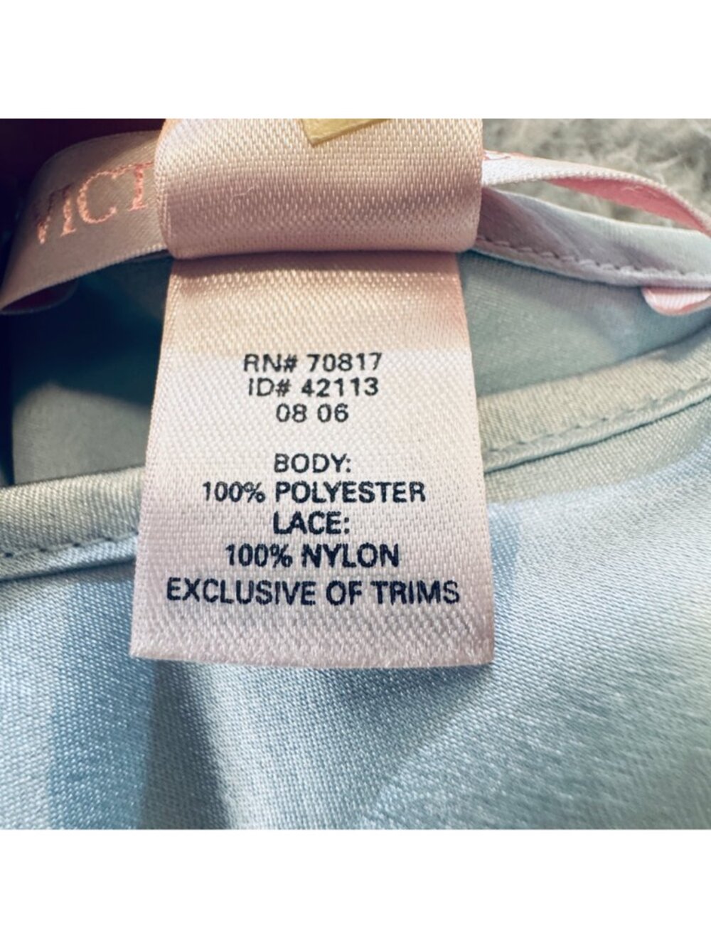 Victoria's Secret Very Sexy Slip Dress Baby Blue Tie Madison Beer Coquette L - Picture 7 of 8